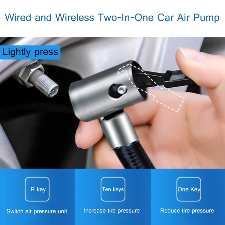 ST-797 DC12V 120W Car Air Pump Wired Wireless Two-In-One Digital Air Pump