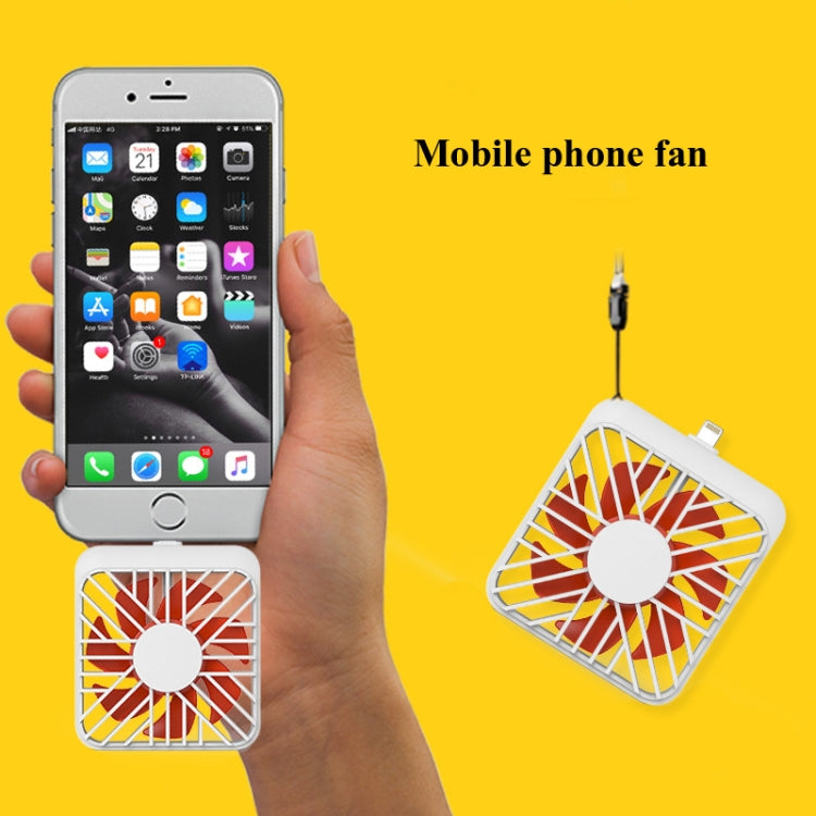 2 PCS K1 Mobile Phone Fan Mini Small Mute Handheld Portable Fan, Interface: Micro USB