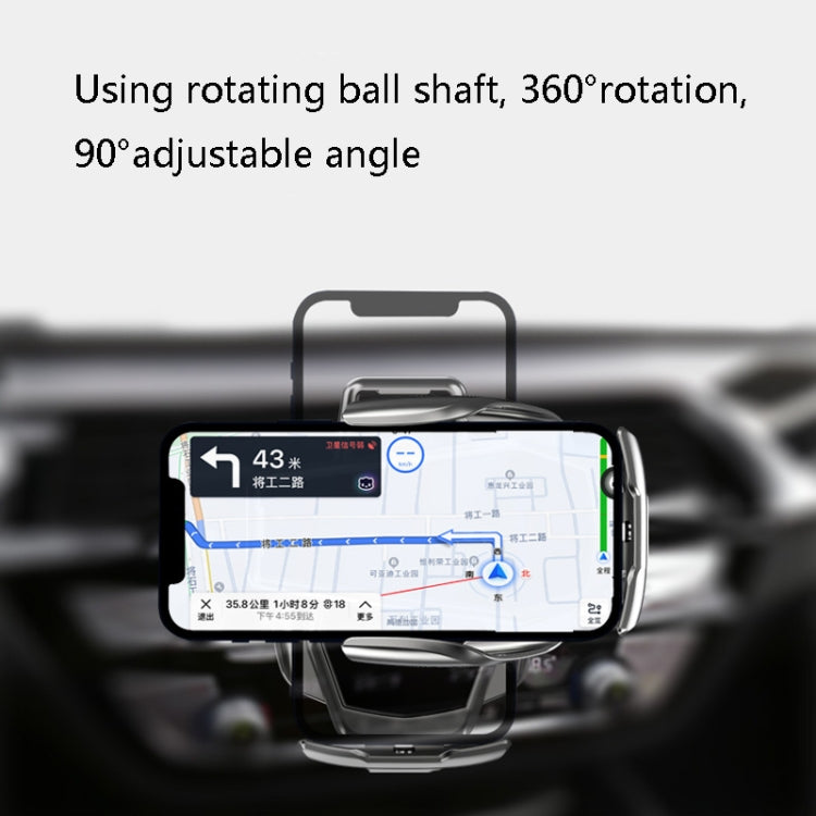 H10 15W Automatic Wireless Charging Car Mobile Phone Bracket, Style: Capacitor
