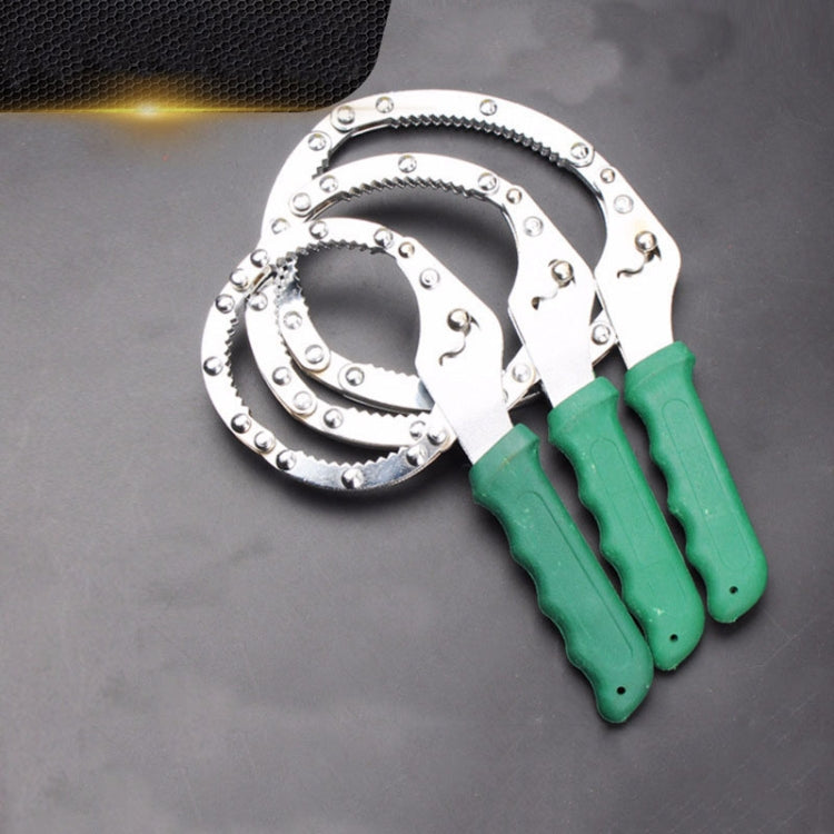 Adjustable Filter Wrench Fast Oil Filter Spanner, Size:L(Green)