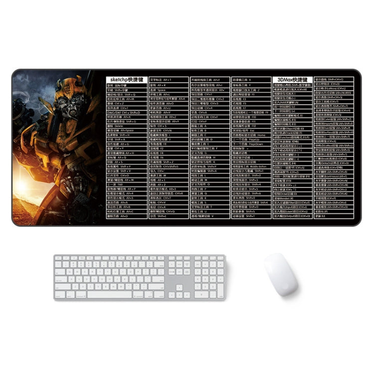 300x800x5mm Waterproof Non-Slip Heat Transfer Office Study Mouse Pad