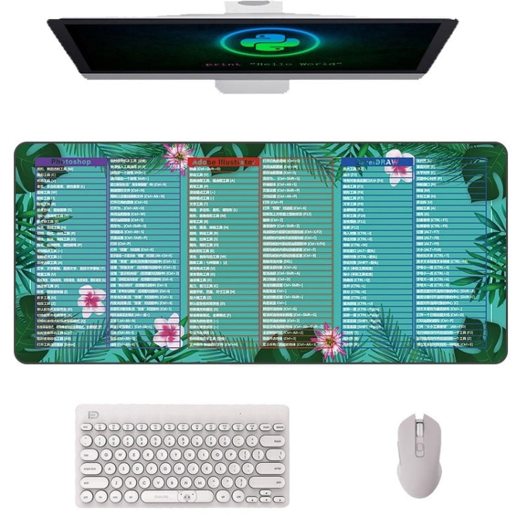 300x800x5mm Waterproof Non-Slip Heat Transfer Office Study Mouse Pad