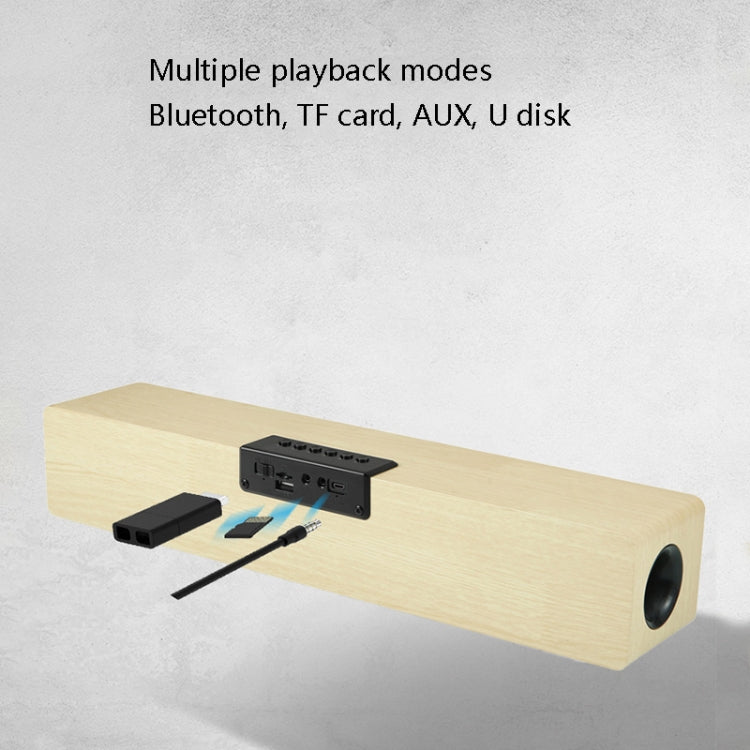 M1 Bluetooth Speaker Alarm Clock Wooden Wireless Desktop Loudspeaker