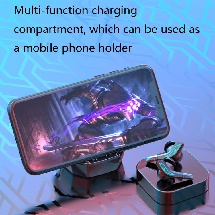 MD158 TWS Wireless Bluetooth 5.2 Game Headphones Low Delay HI-FI Earphone With Breathing Light(Black)