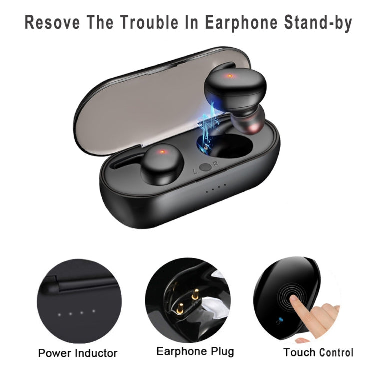 Y30 Wireless Bluetooth Headset 5.0 In-Ear Mini Earphone, Colour: Black