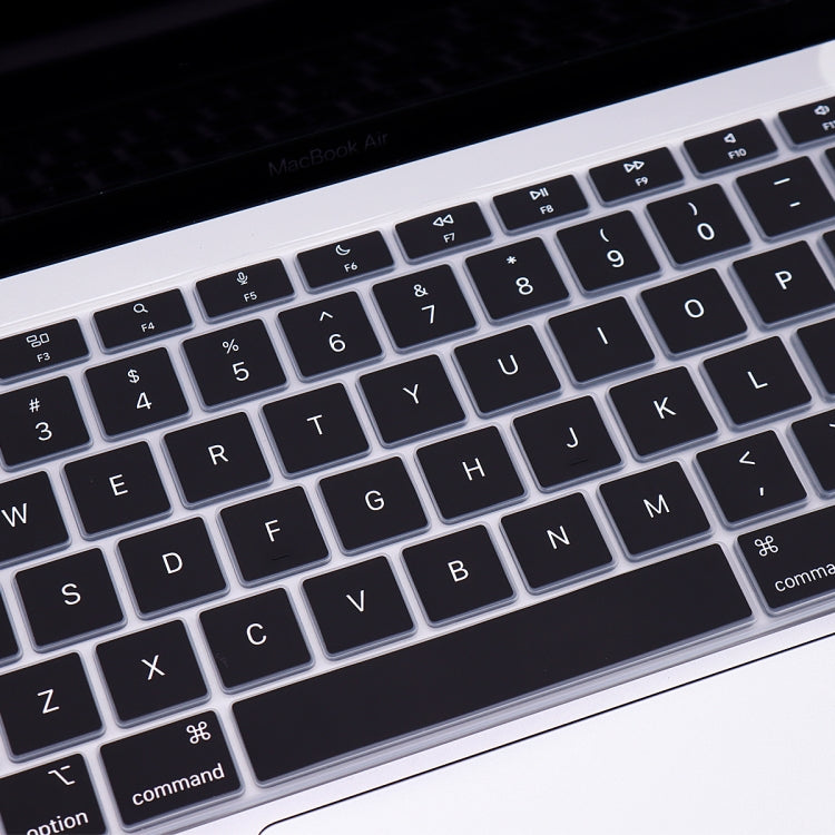 10 PCS Laptop Dust-Proof Waterproof Keyboard Film For MacBook Air 13.3 Inch A2337 2020 US Version (Transparent Black)