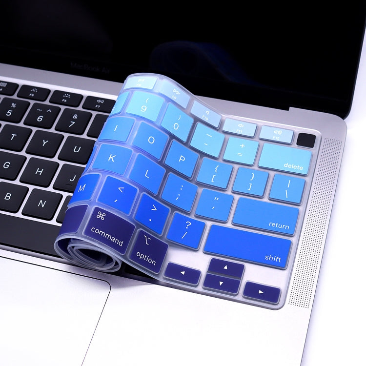 2 PCS Laptop Dust-Proof Waterproof Keyboard Film For MacBook Air 13.3 Inch A2337 2020 US Version (Gradient Blue)