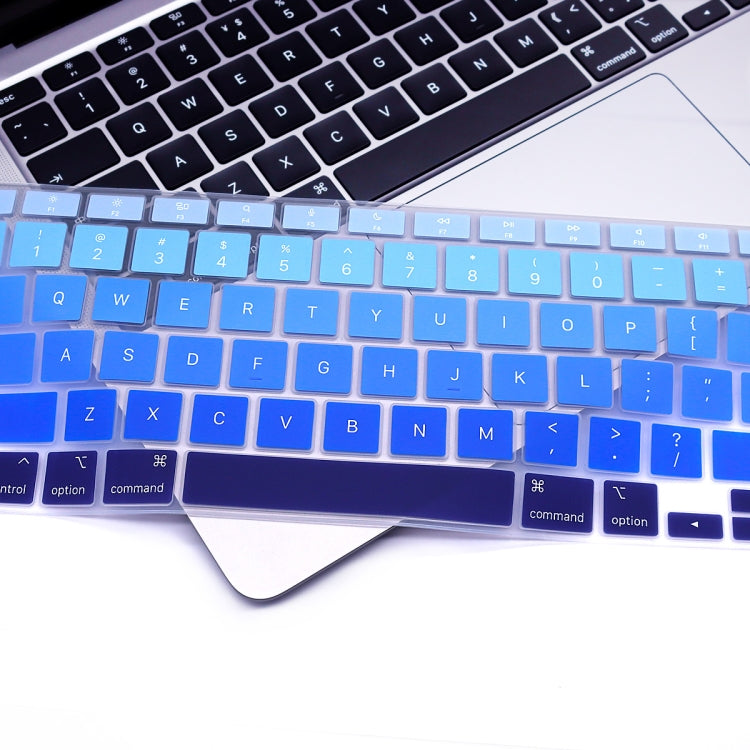 2 PCS Laptop Dust-Proof Waterproof Keyboard Film For MacBook Air 13.3 Inch A2337 2020 US Version (Gradient Blue)