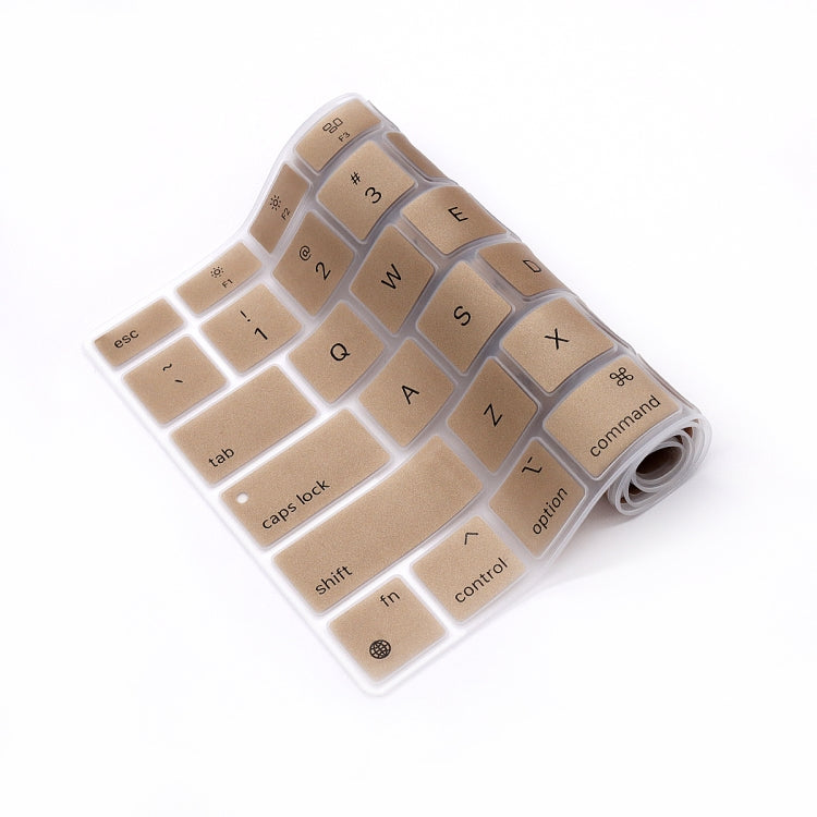 10 PCS Laptop Dust-Proof Waterproof Keyboard Film For MacBook Air 13.3 Inch A2337 2020 US Version (Gold)