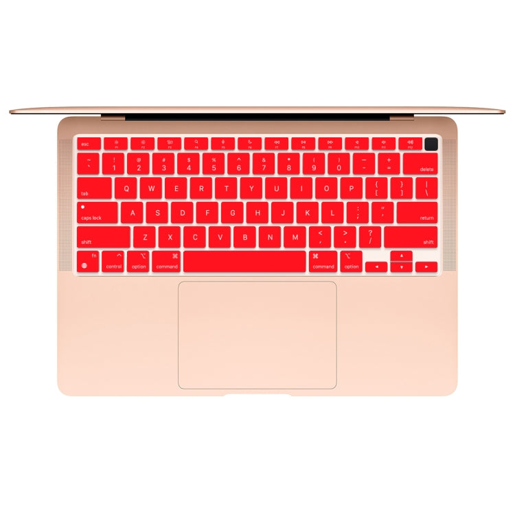10 PCS Laptop Dust-Proof Waterproof Keyboard Film For MacBook Air 13.3 Inch A2337 2020 US Version (Grapefruit Red)