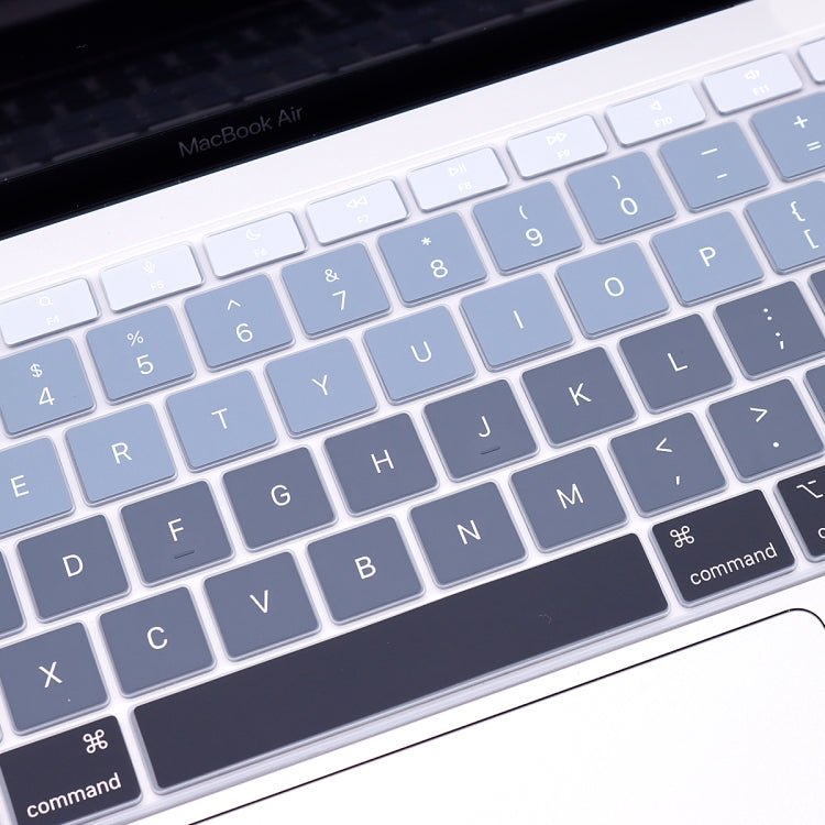 2 PCS Laptop Dust-Proof Waterproof Keyboard Film For MacBook Air 13.3 Inch A2337 2020 US Version (Gradient Gray)