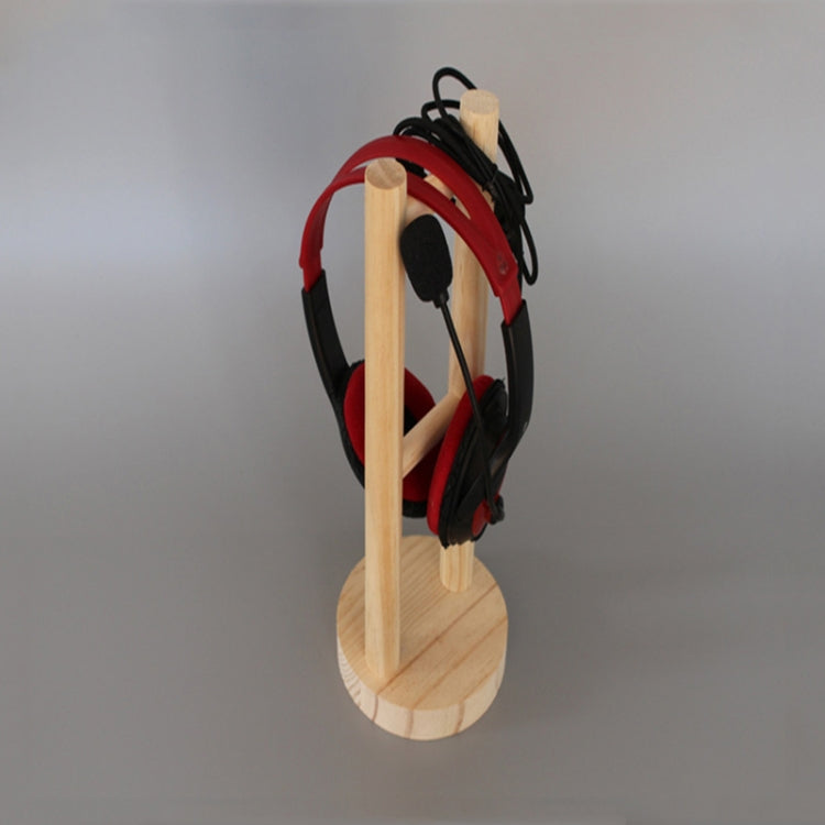 2 PCS Wooden Headphones BracketIn Wooden Headphones Show Racks