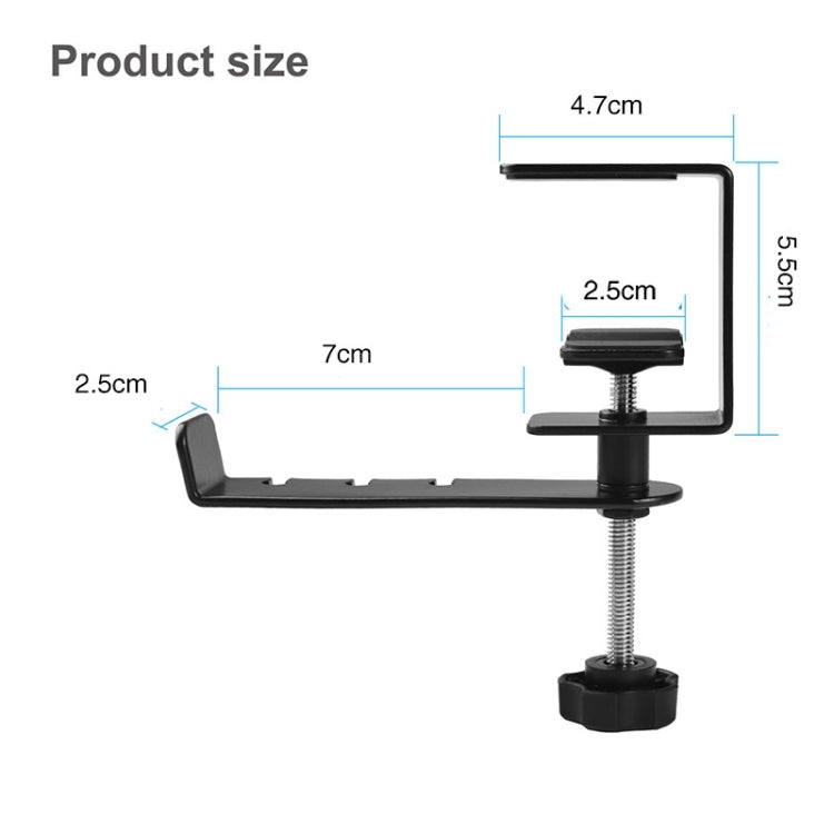 JD053 Game Headphones Bracket 360 Degree Rotatable Metal Headphones Hook
