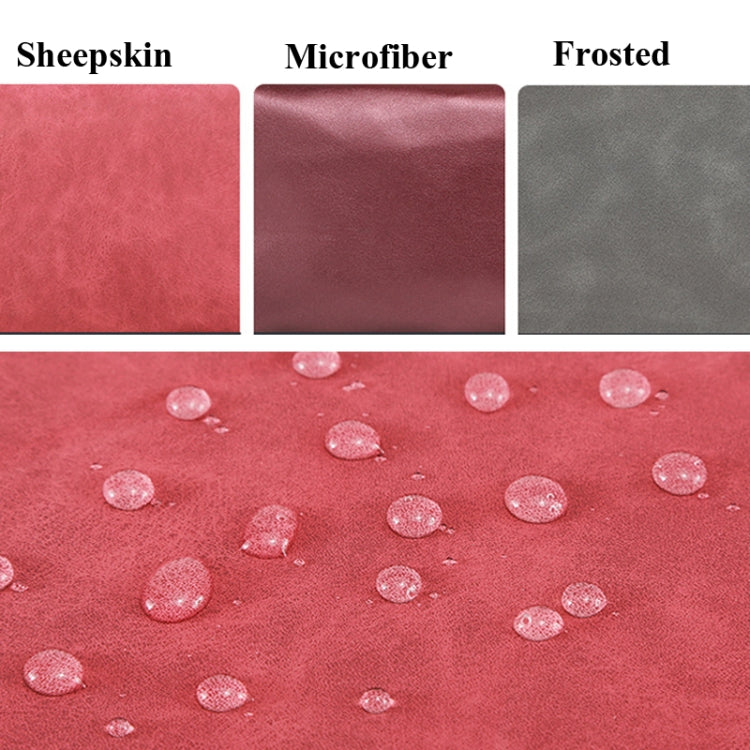 2 PCS Portable Digital Accessory Leather Bag Single Layer Storage Bag, Colour: Microfiber Sheepskin (Red)
