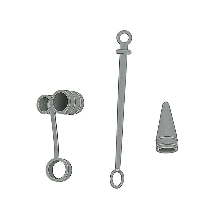 2 PCS 3 In 1 Anti-lost Pen Cap + Anti-lost Conversion Cable + Pen Tip Protective Case Set For Apple Pencil