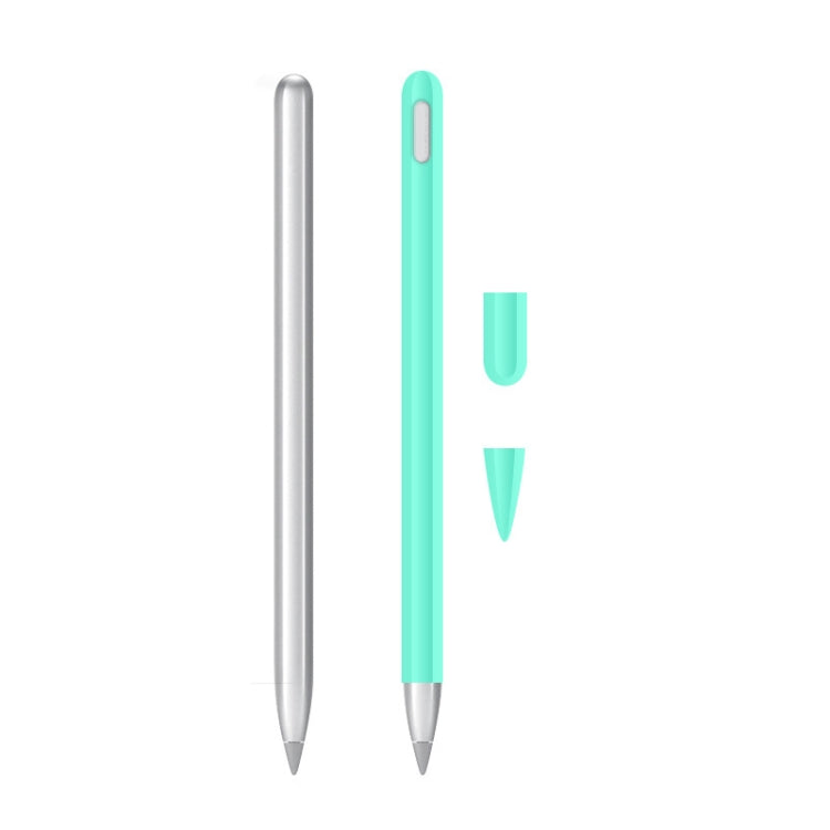 2 Sets 3 In 1 Stylus Silicone Protective Cover + Two-Color Pen Cap Set For Huawei M-Pencil