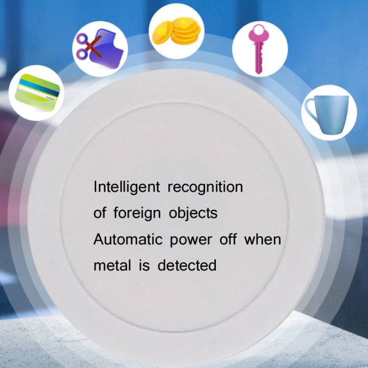 WHQ-200 Plastic 15W Magnetic Wireless Fast Charge Smart Identification Charger(White)