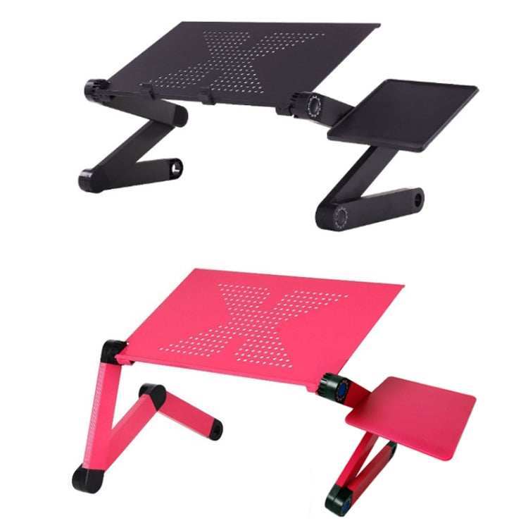 Aluminum Alloy Folding Laptop Desk, Specification: Standard X-type Vents Hole + Mouse Board