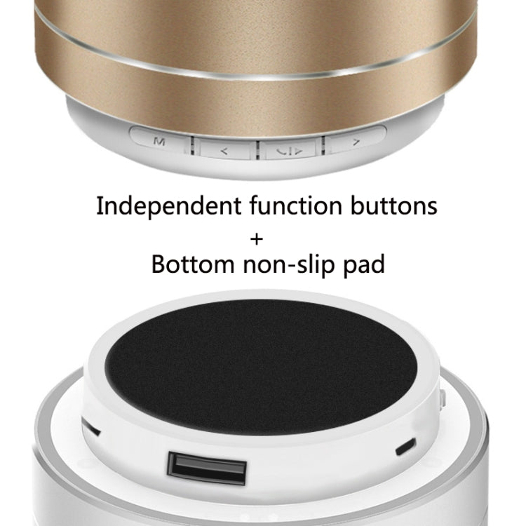 A10 TWS Wireless Bluetooth Mini Portable Speaker, Support TF Card & U Disk & LED