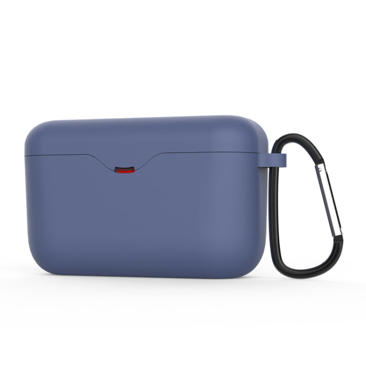 2 PCS Liquid Silicone Protective Cover Case for Sony WF-H800, Colour: Blue + Hook