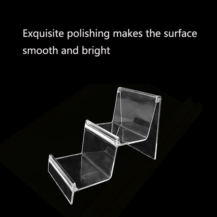 10 PCS Thickened Transparent Wallet Holder Plastic Phone Mask Display Stand Counter Display Stand,Specification: No. 4 1 Layer