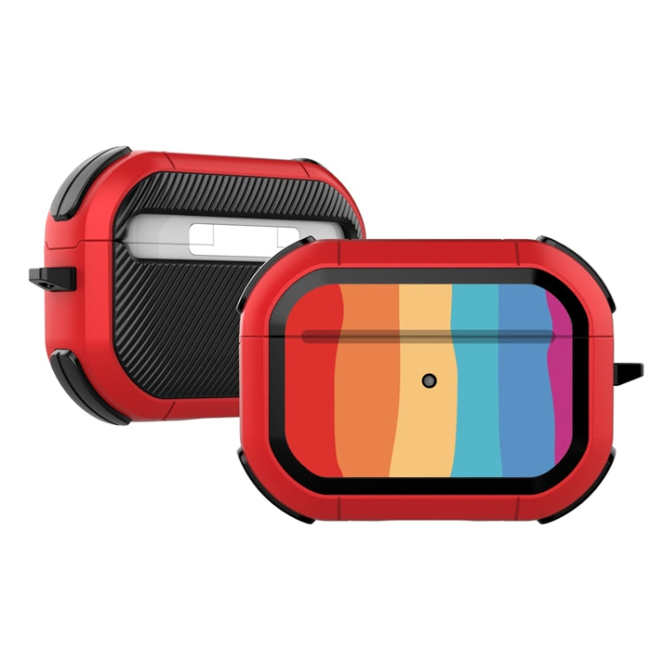 2 PCS Rainbow Amor TPU Shockproof Protection Cover Case for AirPods Pro
