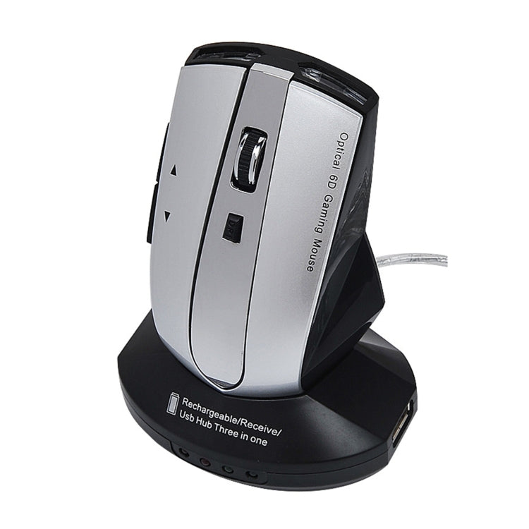M-011G 2.4GHz 6 Keys Wireless Charging Mouse Office Game Mouse