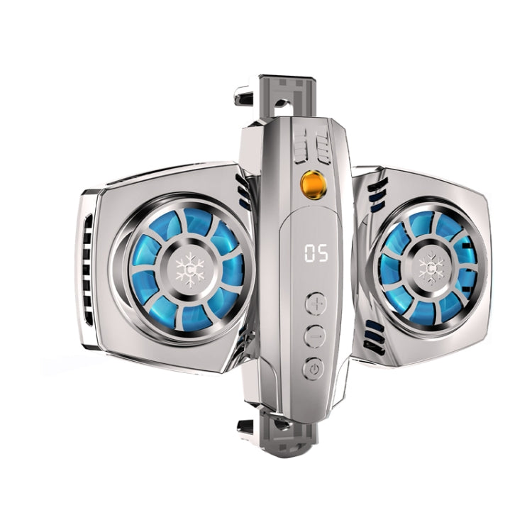 Phone Radiator Semiconductor Fast Cooling Game Live Phone Back Clip Radiator(K4 Silver)