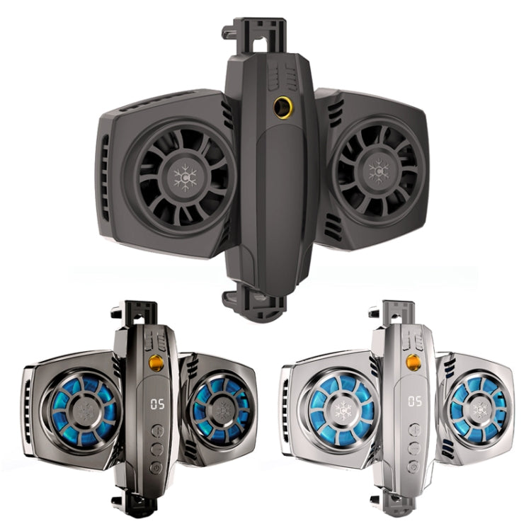 Phone Radiator Semiconductor Fast Cooling Game Live Phone Back Clip Radiator(K4 Silver)