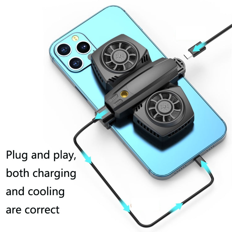 Phone Radiator Semiconductor Fast Cooling Game Live Phone Back Clip Radiator(K4 Silver)