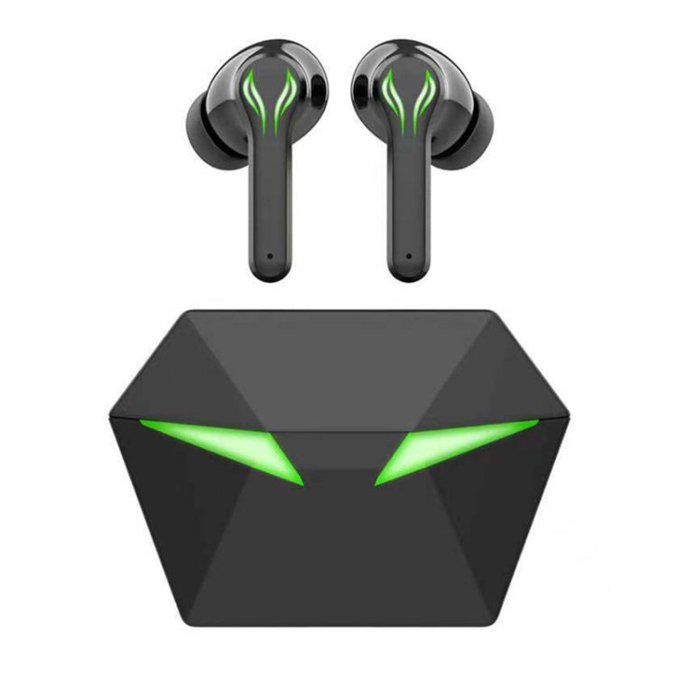 W-21 No delay TWS Wireless Bluetooth 5.1 Gaming Earphone with Breathing Light(Black)