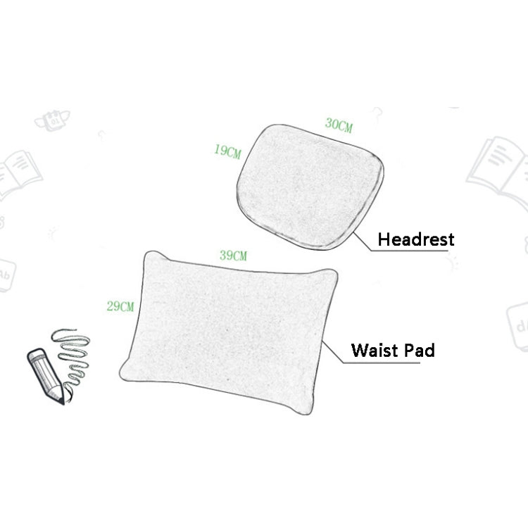 Car Suede Soft Elastic Lumbar Pad