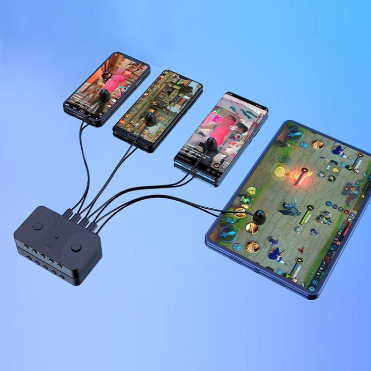 Five Speeds Adjustable Lazy Live Broadcast Like Device Automatic Screen Clicker, Specification: One Machine Four Head