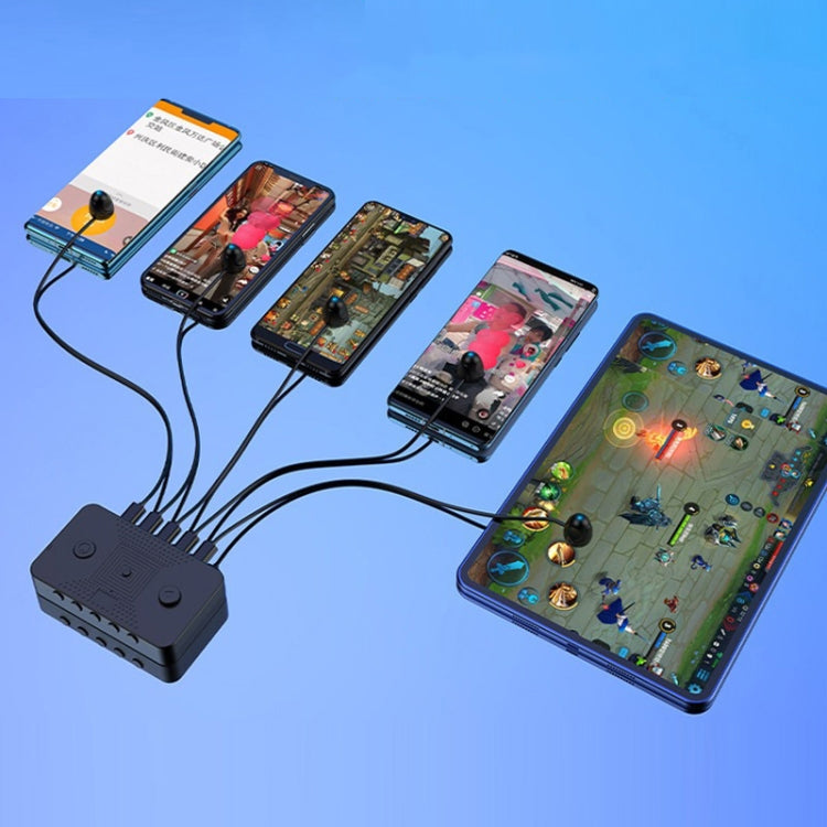 Five Speeds Adjustable Lazy Live Broadcast Like Device Automatic Screen Clicker, Specification: One Machine Five Head