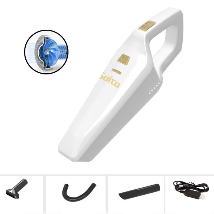 Handheld Multifunctional High-Power Powerful Car Vacuum Cleaner No-Wired Vacuum Cleaner (White)