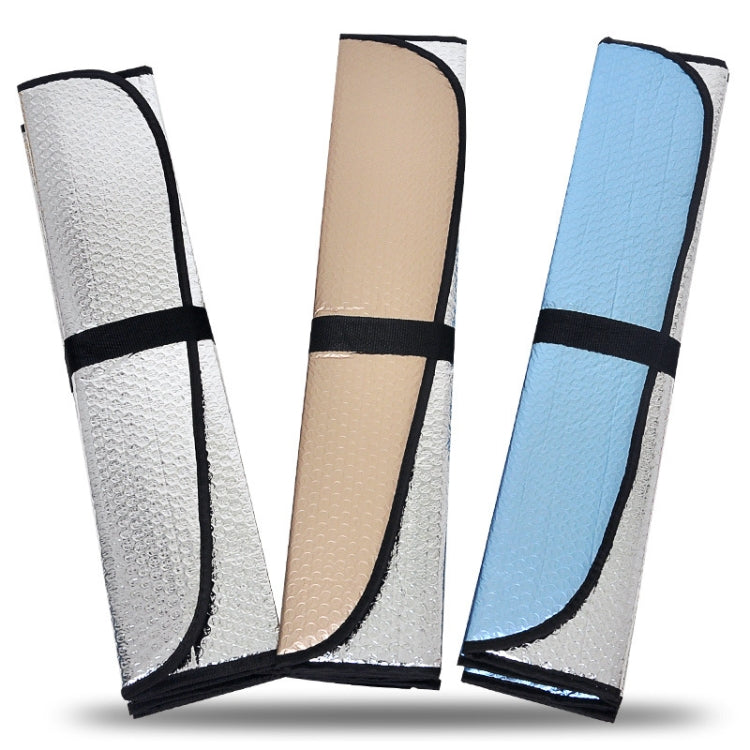 Aluminum Foil Five-Layer Thickening Car Sunscreen Heat Insulation Sun Visor 145x70cm Gold