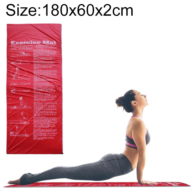 Foldable Fitness Exercise Gymnastics Mat School Gym Sit-Up Sponge Mat, Specification: 180x60x2cm