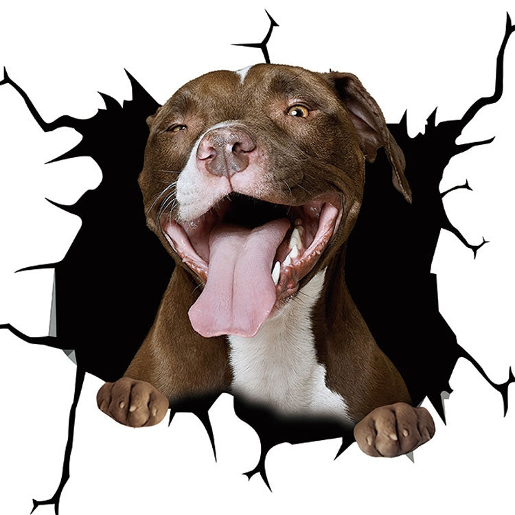 7 PCS Animal Wall Stickers Puppy Hole Car Window Static Sticker