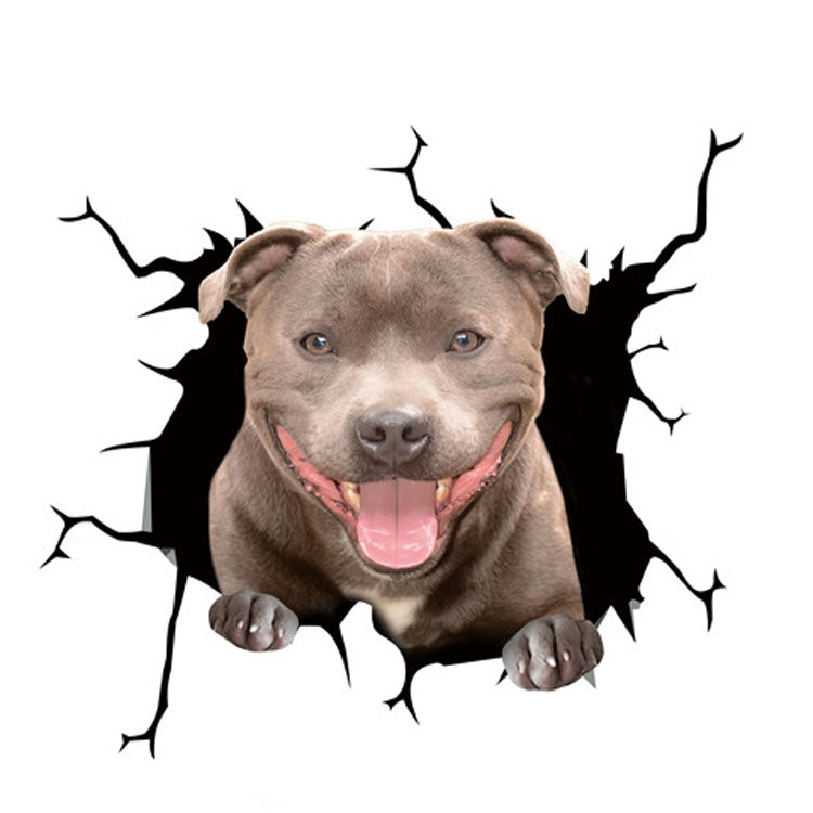 7 PCS Animal Wall Stickers Puppy Hole Car Window Static Sticker