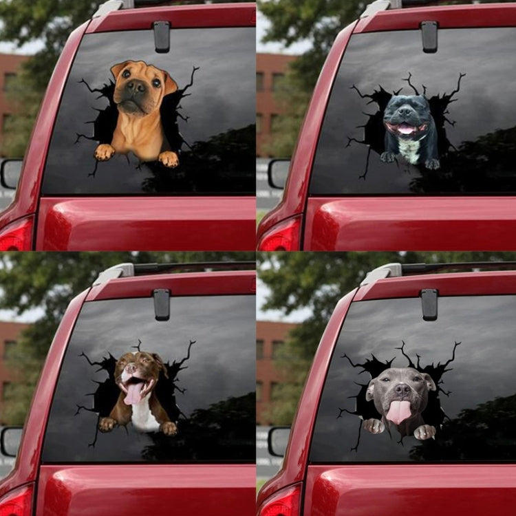 7 PCS Animal Wall Stickers Puppy Hole Car Window Static Sticker
