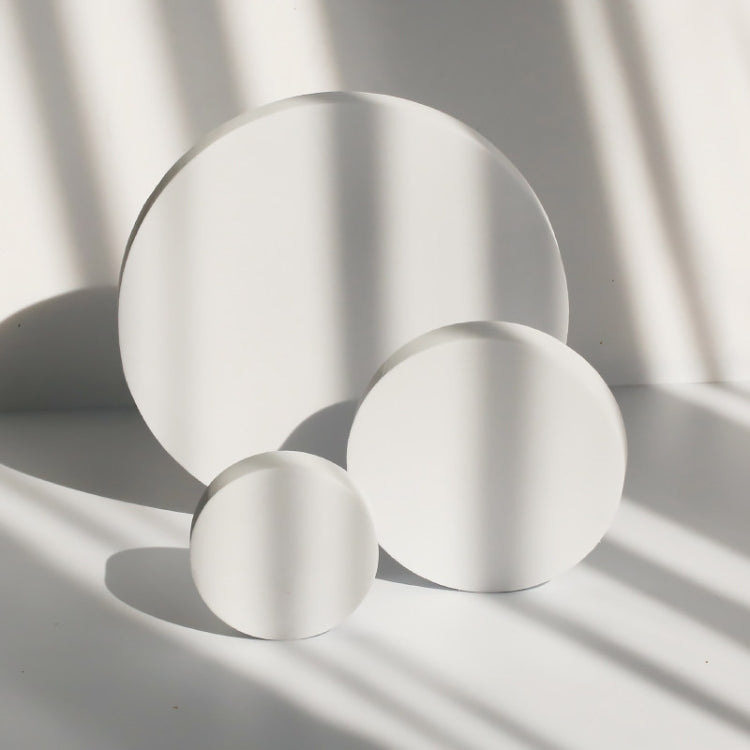 Geometry Photo Props Shooting Photography Decoration Round 3 in 1 Set (White)
