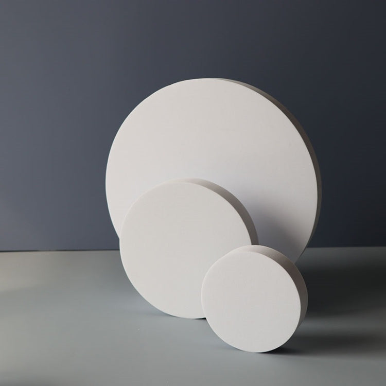 Geometry Photo Props Shooting Photography Decoration Round 3 in 1 Set (White)