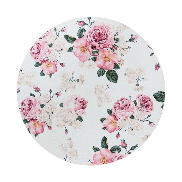 3 PCS Round Rose Flower Rubber Cloth Mouse Pad Heat Transfer Non-Slip Mouse Pad, Size: 22 x 22cm