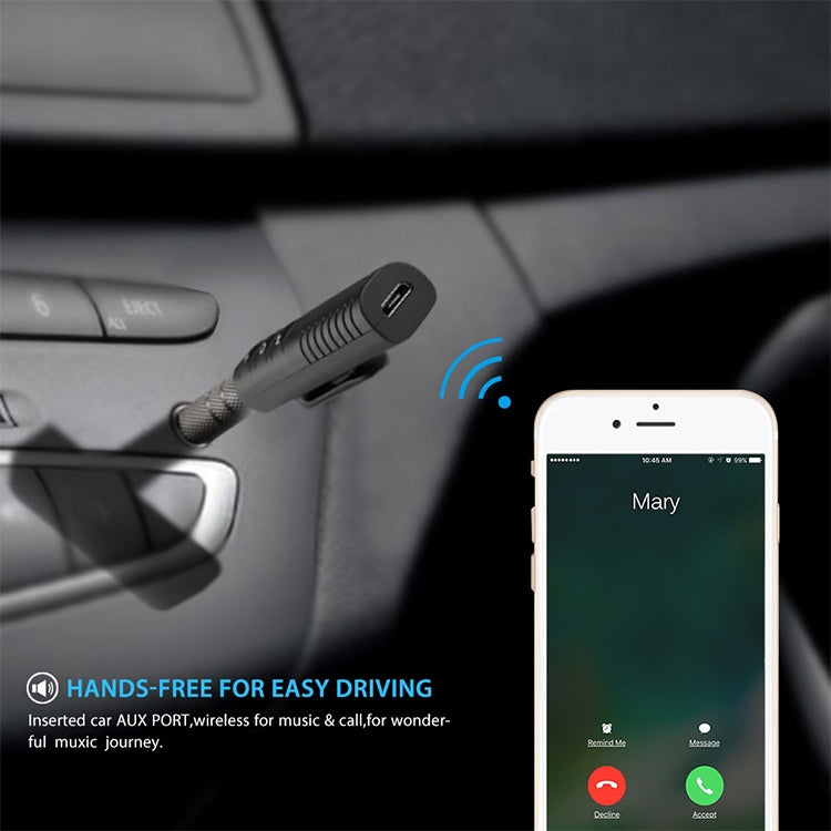 H-139 3.5mm Lavalier Bluetooth Audio Receiver with Metal Adapter