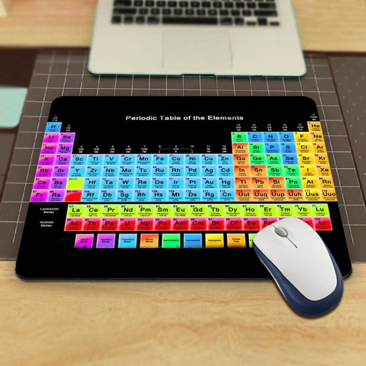 3 PCS Periodic Table Of Chemical Elements Rectangular Mouse Pad Creative Office Learning Non-Slip Mat, Dimensions: Not Overlocked 250 x 290mm