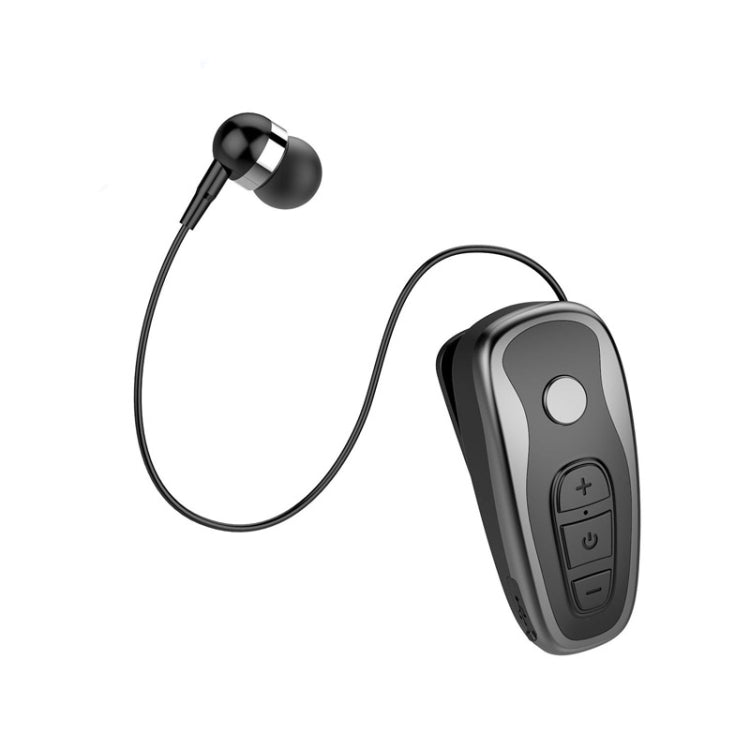 Q7 Lavalier Bluetooth Earphone Sports Wireless Stereo Telescopic Cable Voice Reporting Earphone