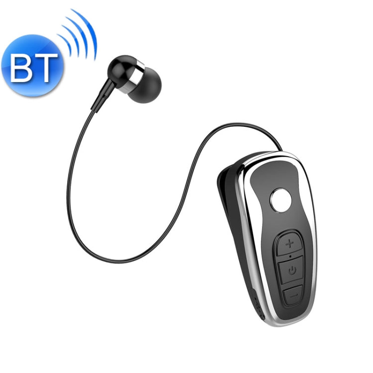 Q7 Lavalier Bluetooth Earphone Sports Wireless Stereo Telescopic Cable Voice Reporting Earphone