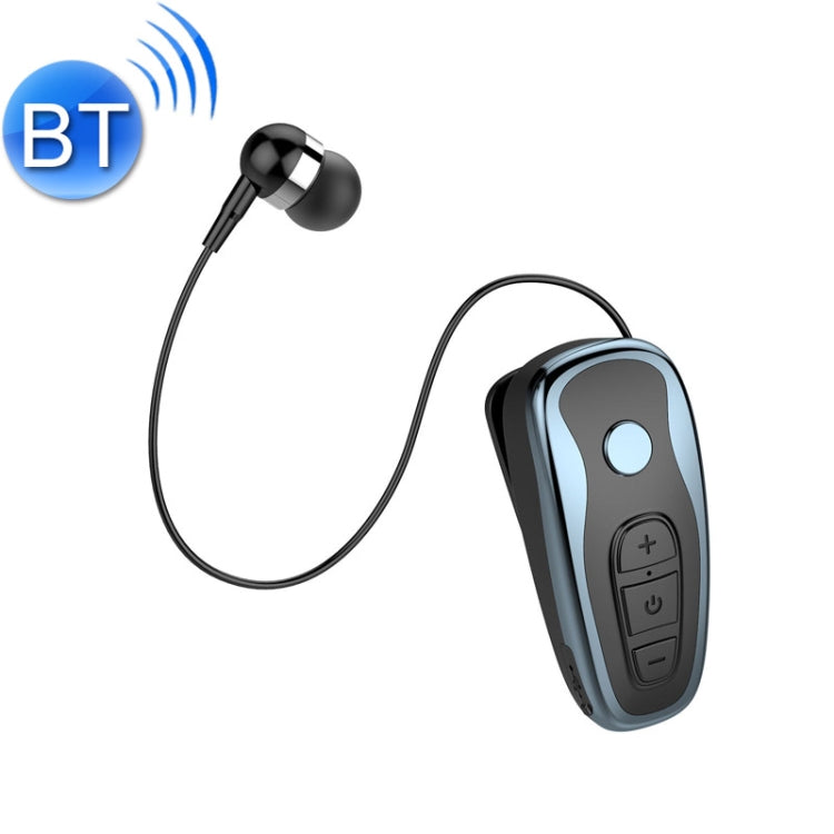 Q7 Lavalier Bluetooth Earphone Sports Wireless Stereo Telescopic Cable Voice Reporting Earphone
