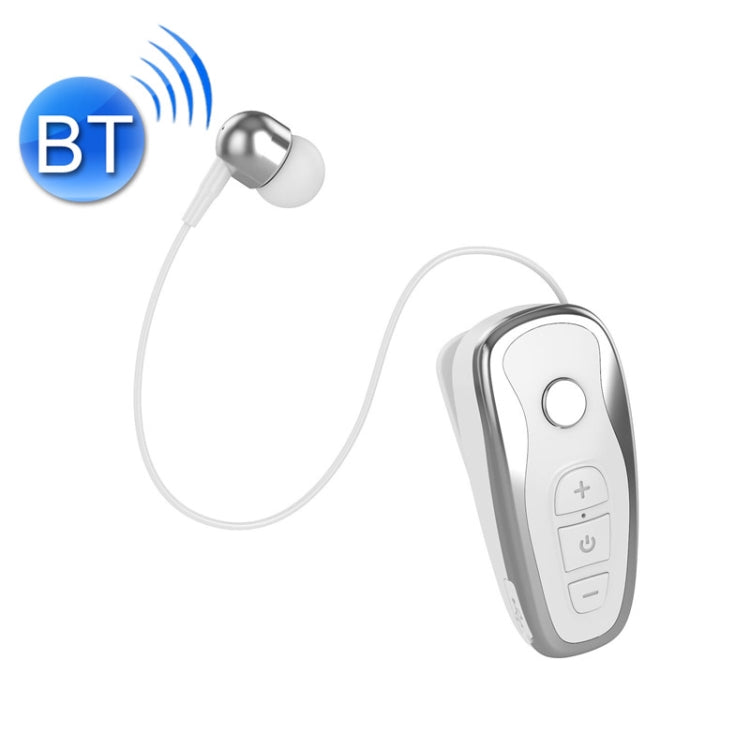 Q7 Lavalier Bluetooth Earphone Sports Wireless Stereo Telescopic Cable Voice Reporting Earphone