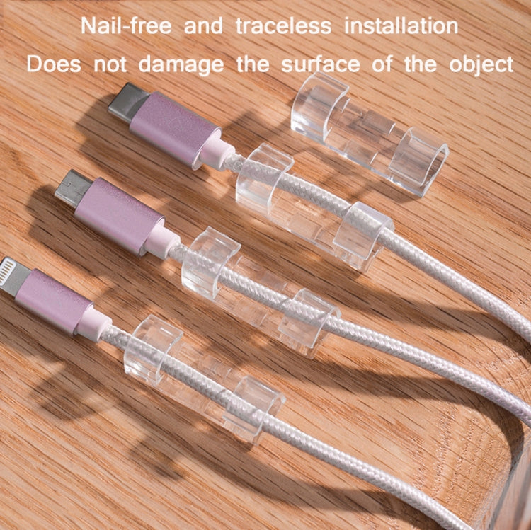 5 Sets / 100 PCS Wire Storage Retainer Nail-Free Self-Adhesive Data Cable Buckle, Size: S for 3-5mm